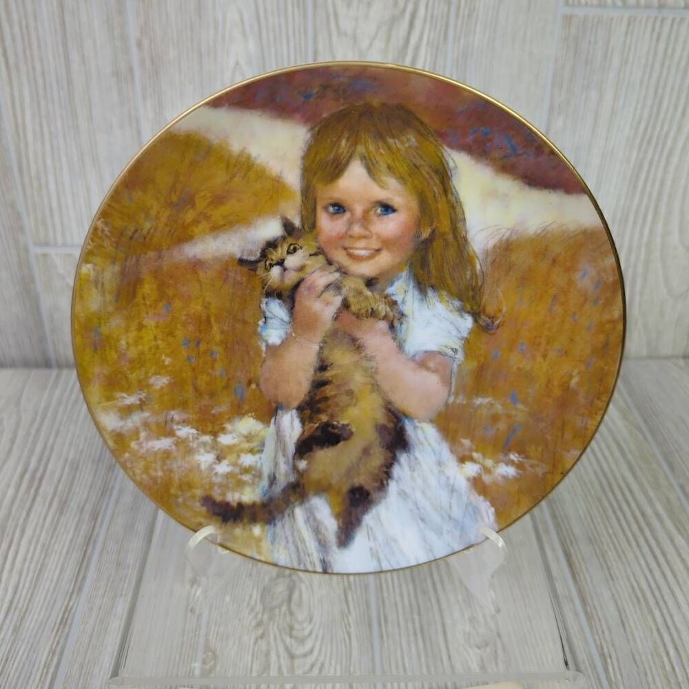 MY KITTY Plate Precious Moments Collection Thornton Utz 1980 Cat #6 Sixth Issue